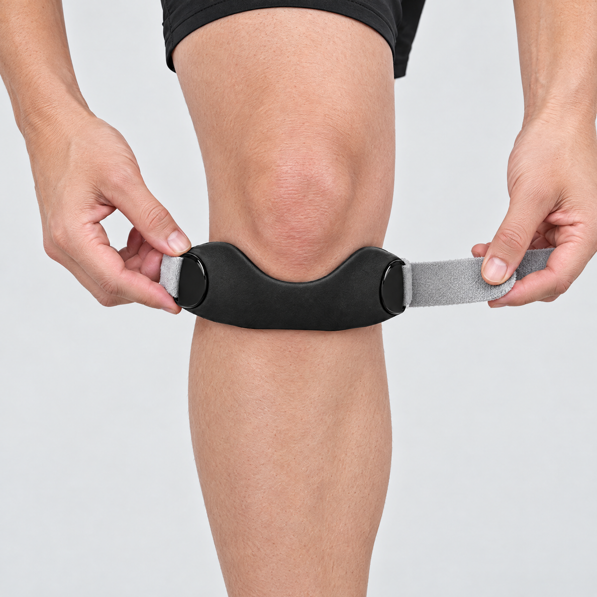 KNIEX Knieband correct geplaatst net onder de knieschijf